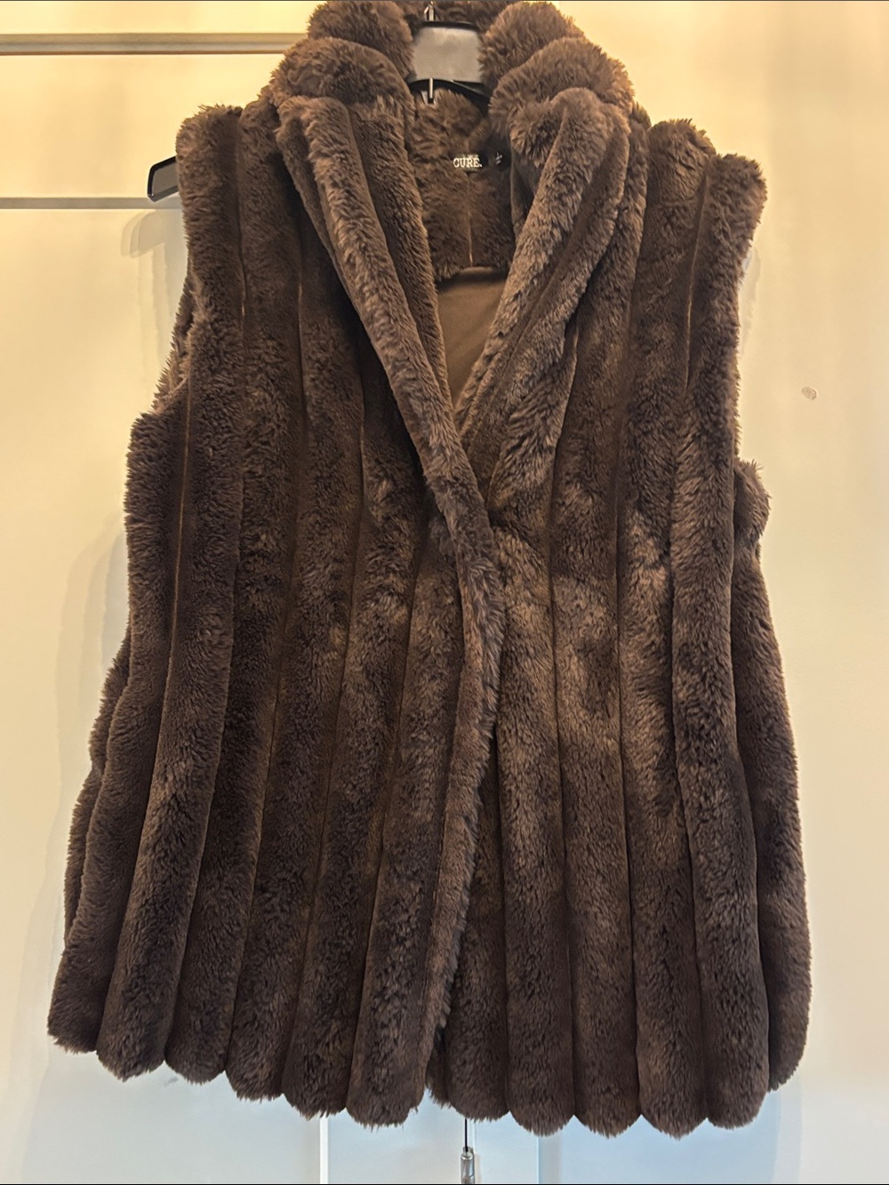Plush Faux Fur Vest in Deep Brown - Cozy Layering Vest